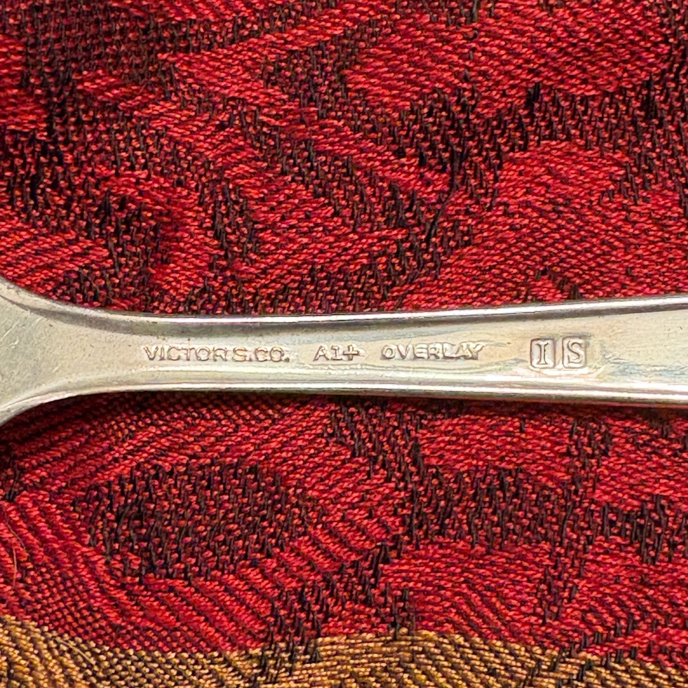 Vintage Victor S. Co. A1+ IS Art Deco style Silverplate Forks 1900-1940 Set of 8 - Picture 4 of 4